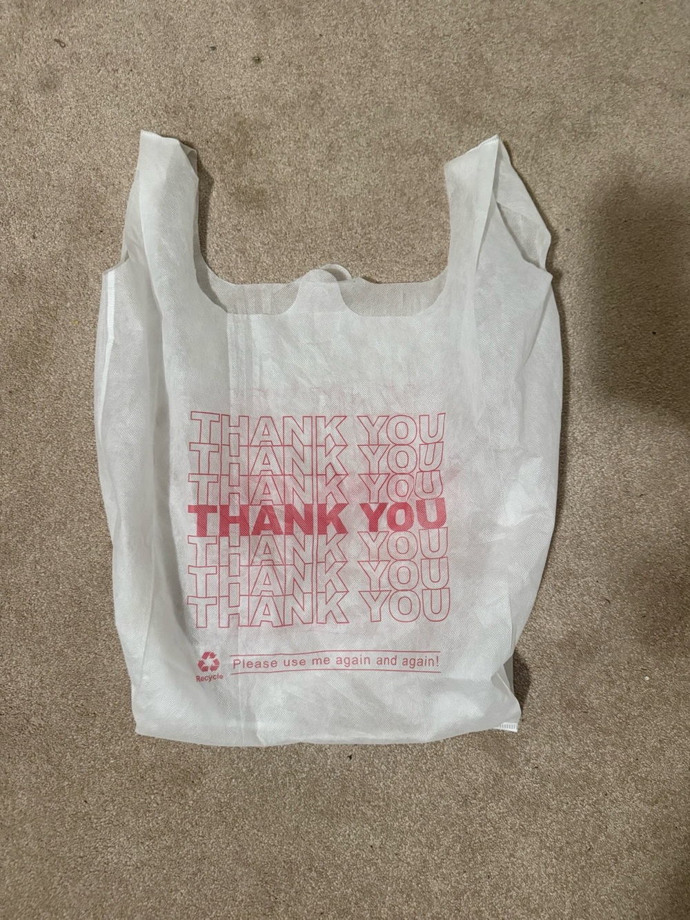 Thank you reusable trendy bag